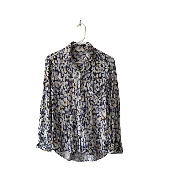 Beachlunchlounge Collection Womens Button-Down Blouse S/P Multicolor Abstract Pr - Picture 8 of 10